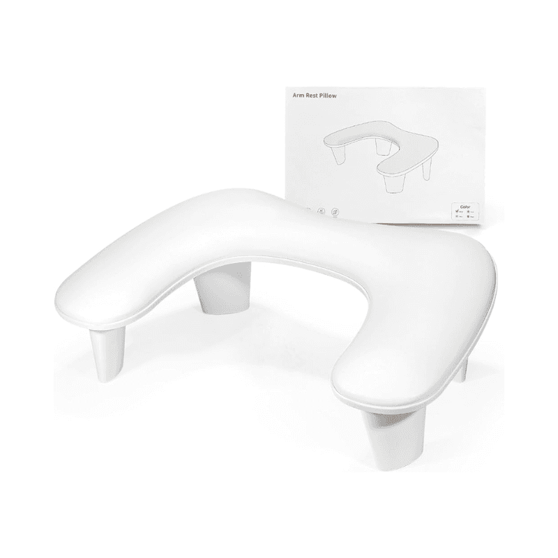 Reposabrazos para manicura - Forma de U con almohada inclinada