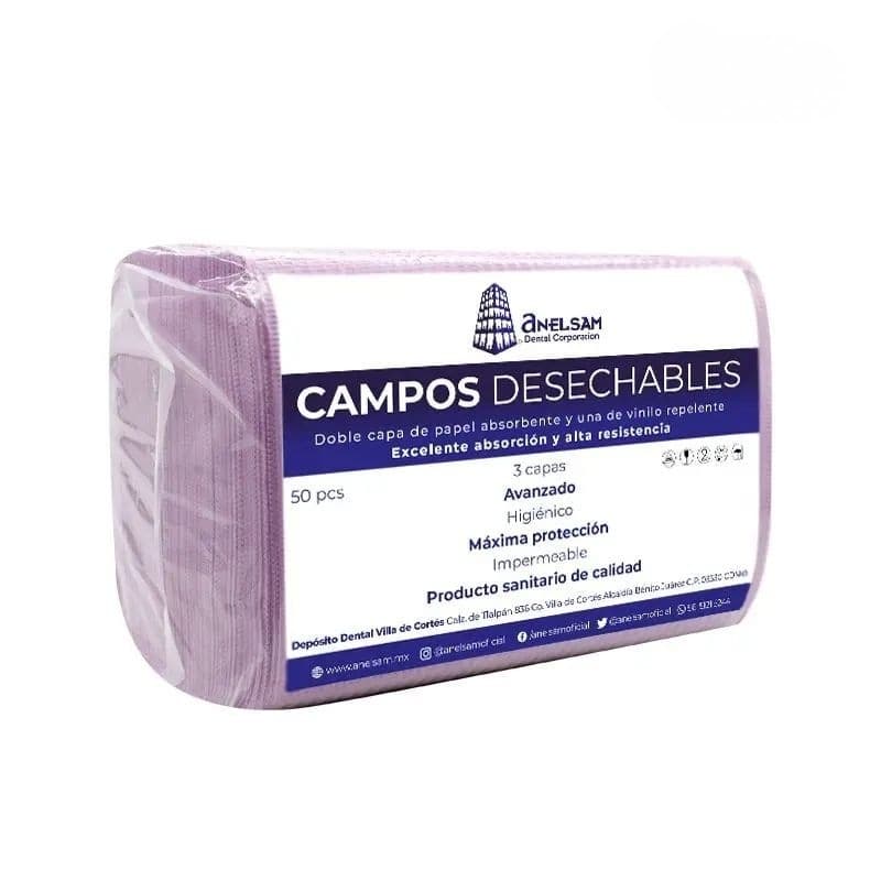 Campos Desechables Anelsam 50 pzas - Lila